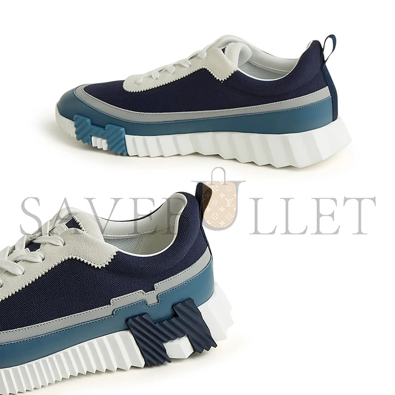 HERMES PARIS BOUNCING SNEAKER BLUE GREY WHITE H242796ZHI2435